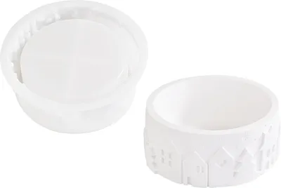 Produktbild von VBS Silikon Gießform Häuser Schale für kreative Dekoration ø 12 cm H 4,5 cm