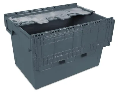 Eurobox mit Deckel, 60x40x34 cm, 58 l, grau, PP