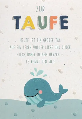 Produktbild von Taufe  unverpackt  Glückwunschkarte im Format 116 x 166 cm mit Umschla