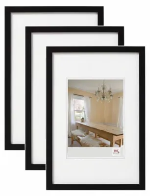 Fotolijsten 20x30 cm Holzrahmen Set von 3 Schwarz