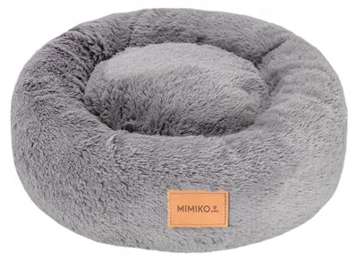 Obrázek produktu pro Mimiko Pets Shaggy Kulaté Psí Legowisko Měkké Šedé