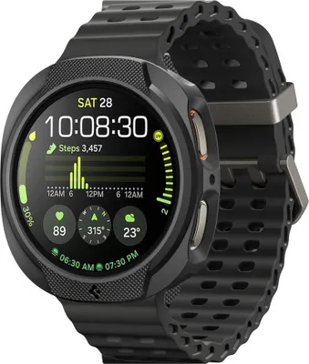 Produktbild von Spigen Liquid Air, Hülle, Smartwatch, Schwarz, Samsung, Watch 8 (40mm), Thermoplastische Polyurethane (TPU)