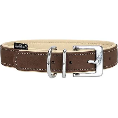 Produktbild von Knuffelwuff 13957-004, Hund, Standardkragen, Beige, Braun, Echtes Leder, Einfarbig, Kein Muster