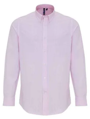 Produktbild von Premier - Hemd für Herren LT5416 (47,5cm) (Weiß/Pink)