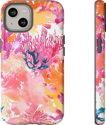 Produktbild von Lebendiges Korallenriff-Aquarell – Hülle Kompatibel mit iPhone 14