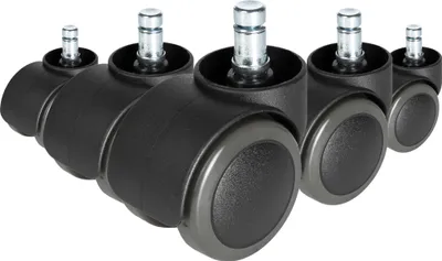 Obrázok produktu pre hjh KOLIESKA PRE KANCELÁRSKE KANCELÁRSKE STOLY 5x ROLO FREE 10mm/50mm náhradné kolieska pre kancelárske stoličky na parkety, laminátové podlahy, dlaždice alebo kamenné podlahy