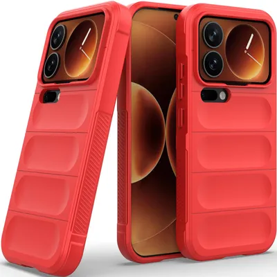 Produktbild von Handyhülle für Xiaomi 17 Pro Weich TPU Silikon Stossfest Anti-rutsch Hülle Rot