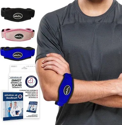Produktbild von Famanu Tennisellenbogenbandage - Komfortable Unterstützung für Tennisellenbogen (Schwarz)