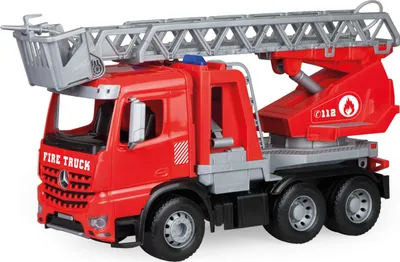 Obrázek produktu pro Lena - Worxx hasičský vůz - Mercedes-Benz Arocs (49cm) hasičský žebříkový vůz hasičský sbor