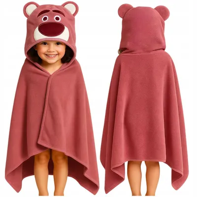 Zdjęcie produktu dla Ręcznik kąpielowy z kapturem dla dzieci 70x140 cm – ponczo do kąpieli, na plażę, basen, szybkoschnące okrycie po kąpieli
