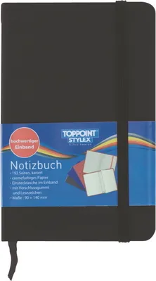 Produktbild von Notizbuch 192 Seiten kariert 9,0 x 14,0cm Kladde ca. DIN A6 blau