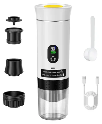 Produktbild von Espresso-Kaffeemaschine, tragbares Design, 3-in-1-Brühfunktion, WEISS