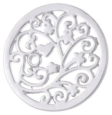 Produktbild von Morella Damen Coin 33 mm Frühlingsblumen silber