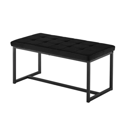 Image de CLIPOP Banc rembourré,pour salle à manger,couloir, 100 cm, noir