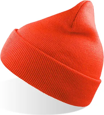 Produktbild von Atlantis WIND | Herren Winter Beanie mit Bündchen - Farbe: Coral - Größe: One Size
