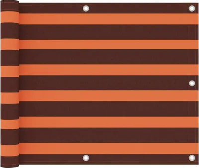 Produktbild von The Living Store Balkon-Sichtschutz Orange und Braun 75x500 cm Oxford-Gewebe
