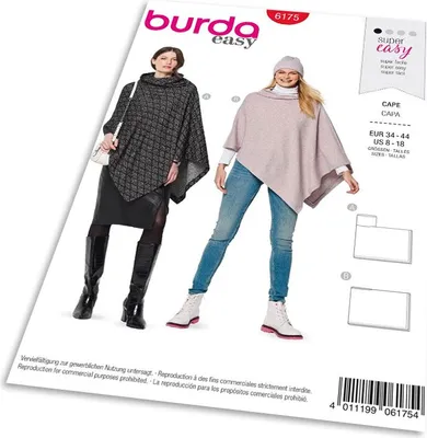 Obrázok produktu pre Strih Burda 6175 - Pončo, rolák
