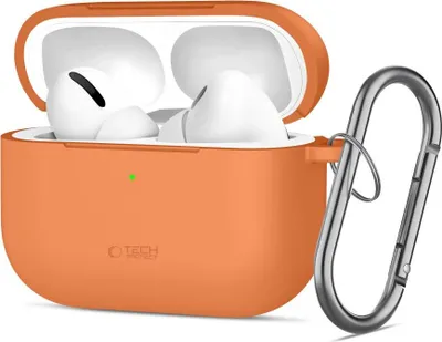 Immagine prodotto di Tech-Protect - Gancio in silicone per Apple AirPods Pro 3 - Cosmic Orange