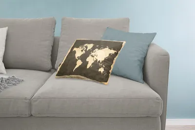 Produktbild von MuchoWow® Zierkissen Sofakissen Wohnzimmer Dekokissen 60x40 cm Weltkarte - Vintage - Marmor - Kopfkissen - Polster mit Foto