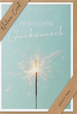 Produktbild von Allgemeine Wünsche – Nature Cards – unverpackt - Glückwunschkarte im Format 11,5 x 17,5 cm mit Briefumschlag – Wunderkerze