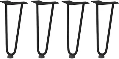 Immagine prodotto di Gambe a forcina per tavolino 4 pz nere 30 cm in acciaio massiccio