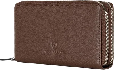 Produktbild von Leder Geldbörse mit RFID-Schutz - Portemonnaie für Damen & Herren aus echtem Leder - Wallet mit Münzfach - Geldbeutel für Frauen und Männer