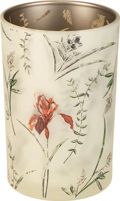 Produktbild von Stilvoller Glas-Teelichthalter mit floralem Dekor für harmonische Wohnakzente