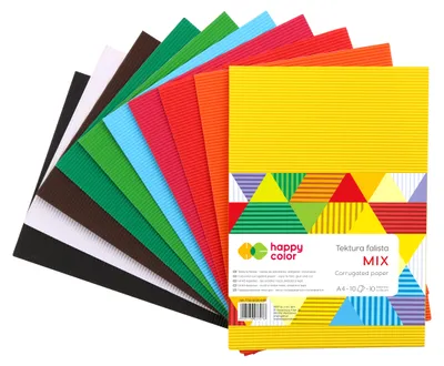 Produktbild von Wellpappe A4 10 Blatt MIX Happy Color