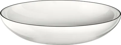 Immagine prodotto di ASA Selection Ligne Noire Pasta- / Suppen-Teller, Schwarze Linie, Fine Bone China, Warmes Weiß, Ø 22 cm, 1904113