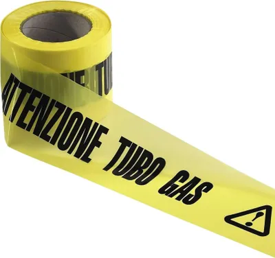 Obrázok produktu pre VÝSTRAŽNÁ PÁSKA „POZOR, PLYNOVÉ POTRUBIE“ 10 cm x 200 m