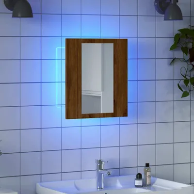 Produktbild von ZMH LED-Spiegelschrank Artisan-Eiche 40x12x45 cm Holzwerkstoff