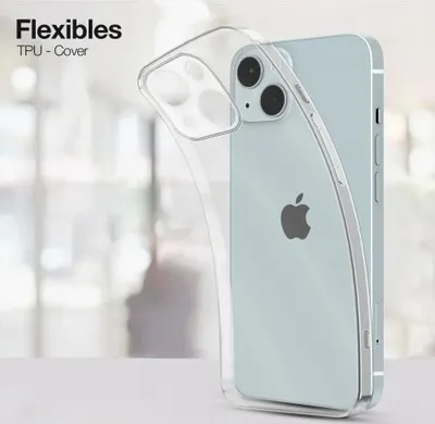 Produktbild von Slim Cover für Apple iPhone 14 Hülle Transparent Flexibel Elastisch Backcover Schutzhülle Handyhülle