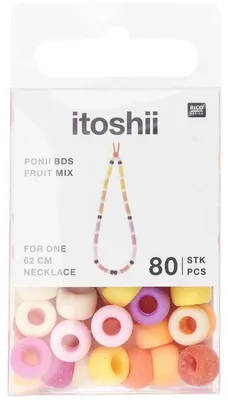Produktbild von Rico Design Itoshii-Packung mit 80 Ponii-Fruchtmischungsperlen