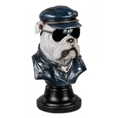 Produktbild von Formano - Büste Bulldogge 36cm mit Brille