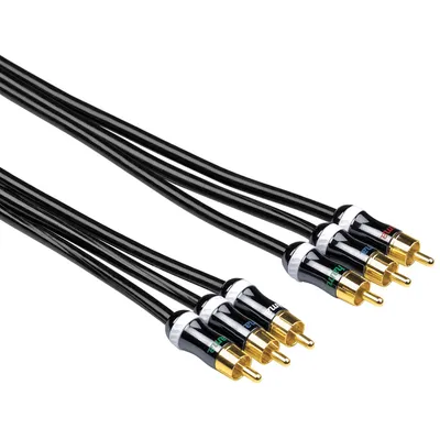 Image de Hama 83029 Câble AV - 3 x RCA mâle audio/vidéo - 3 x RCA mâle audio/vidéo - noir