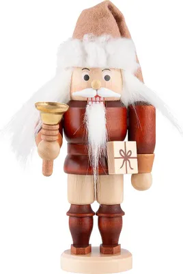 Produktbild von Weihnachtsmann mit Glocke natur (15,5cm) Nussknacker von Christian Ulbricht