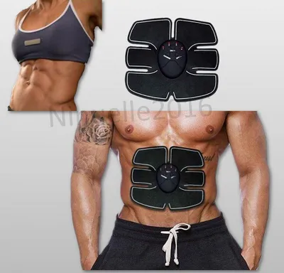 Produktbild von Bauchtrainer 6 Pack EMS Massager - Mobile Gym Muskeltraining Massagegerät + Batt