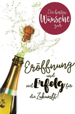 Produktbild von Geschäftseröffnung - Glückwunschkarte im Format 11,5 x 17