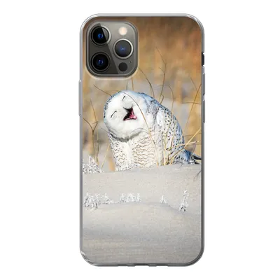 Produktbild von MuchoWow® Handyhülle Schutzhülle Hülle für iPhone 13 Pro Eule - Schnee - Düne Silikon Softcase Handy Hülle - Handy-Tasche