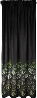 Zdjęcie produktu dla Eurofirany 410347, Przezroczysty, Czarny, Wzór, Poliester, Wiszący hak, 200 g/m²