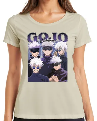 Obrázok produktu pre Gojo Satoru Jujutsu Kaisen páska cez oči biele vlasy anime darček dámske tričko, príroda, L