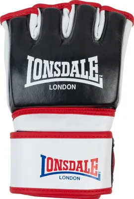 Zdjęcie produktu dla Skórzane rękawice treningowe MMA EMORY Black/White/Red S Lonsdale