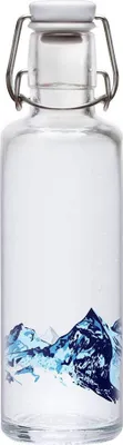 Produktbild von soulbottles Alpenblick Glas Trinkflasche | 600 ml | auslaufsicher | plastikfrei