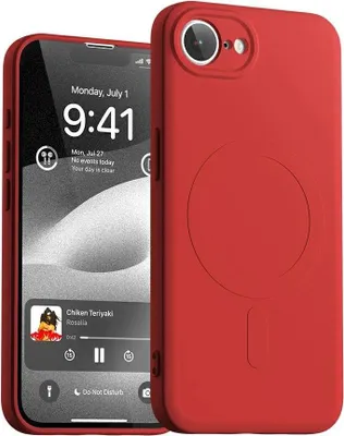 Produktbild von Mercury Halbsilikon MagSafe Hülle für iPhone 16e Rot
