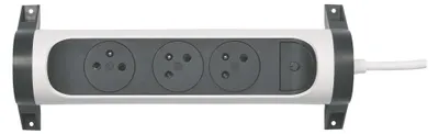 Legrand prodlužovací kabel 1,5 m / 3 zásuvky / s vypínačem / bílá-černá / PVC / 1 mm2