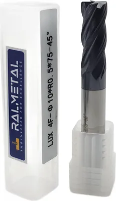 Obrázek produktu pro Radiální fréza z plného karbidu Fi10 x R0,5 x 75 mm – 45 HRC