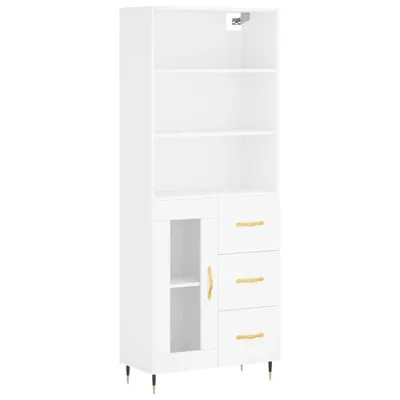 Produktbild von Highboard Weiß 69,5x34x180 cm Holzwerkstoff