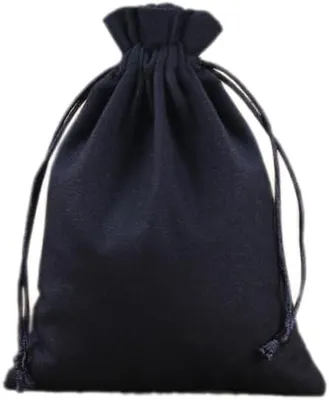 Produktbild von 5 Stück Baumwollbeutel 10x14 cm, kleine Leinensäckchen mit Kordelzug, Geschenktüten für Schmuck, Hochzeit, Weihnachten und Partys, Schwarz