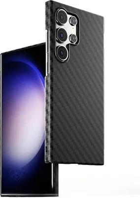 Produktbild von Schutzhülle für Samsung Galaxy S23 Ultra mit Carbonmuster - Schwarz KP33231