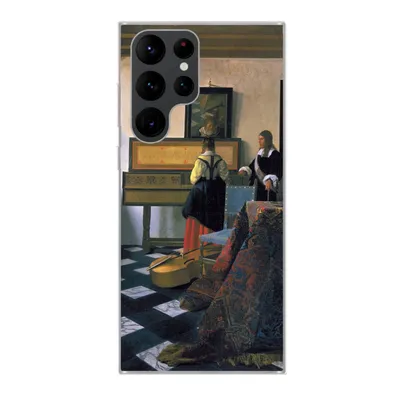 Produktbild von MuchoWow® Handyhülle Schutzhülle Hülle für Samsung Galaxy S22 Ultra Die Musikstunde - Johannes Vermeer Silikon Softcase Handy Hülle - Abbildung